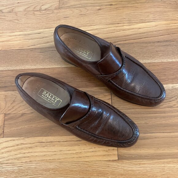 Bally Dark Brown Leather Loafers MADE IN ITALY "Horri II" - Men's 10 - Picture 3 of 10